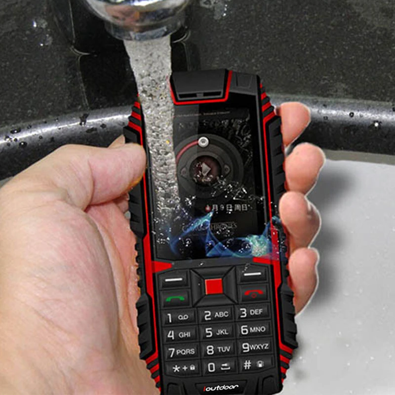 Ioutside T1 2G Телефон IP68 Ударопрочный мобильный телефон 2 4 '飘M + 32M GSM 2MP FM Celular