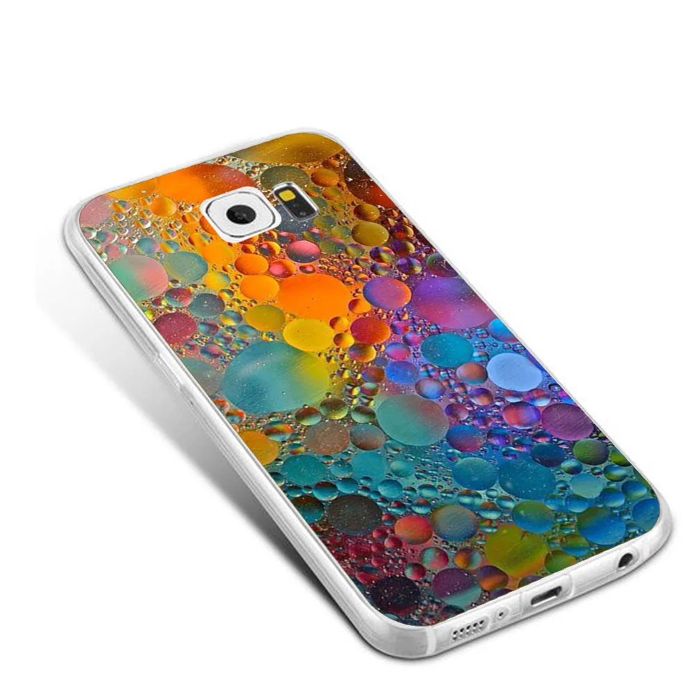Для Samsung Galaxy S6 случаи Мода камень мрамор Blue ультра тонкий мягкий Силиконовый ТПУ