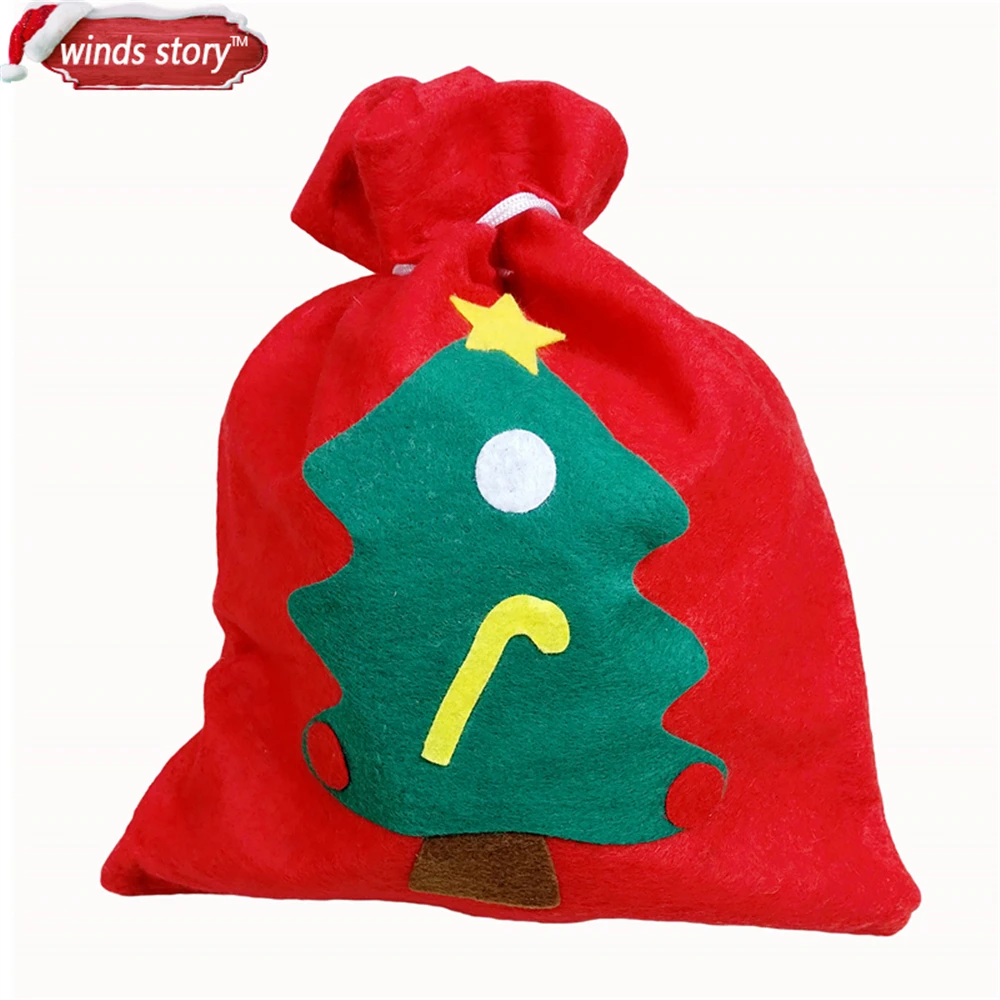 6 шт большой мешок Санта Клауса Рождественский Подарок новогодний Деда Мороза на