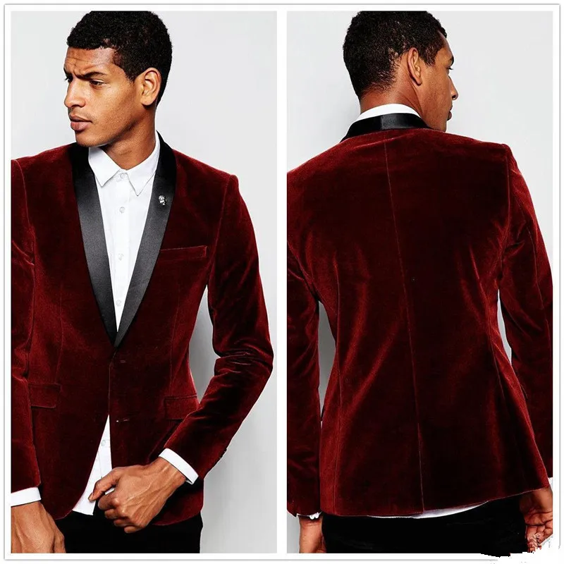 same as picture Модные Королевский синий бархат смокинг для жениха, Красивый Slim Fit Для мужчин свадебные Женихи Для мужчин Бизнес вечерние костюмы для выпускного(куртка+ брюки+ галстук - Цвет: same as picture