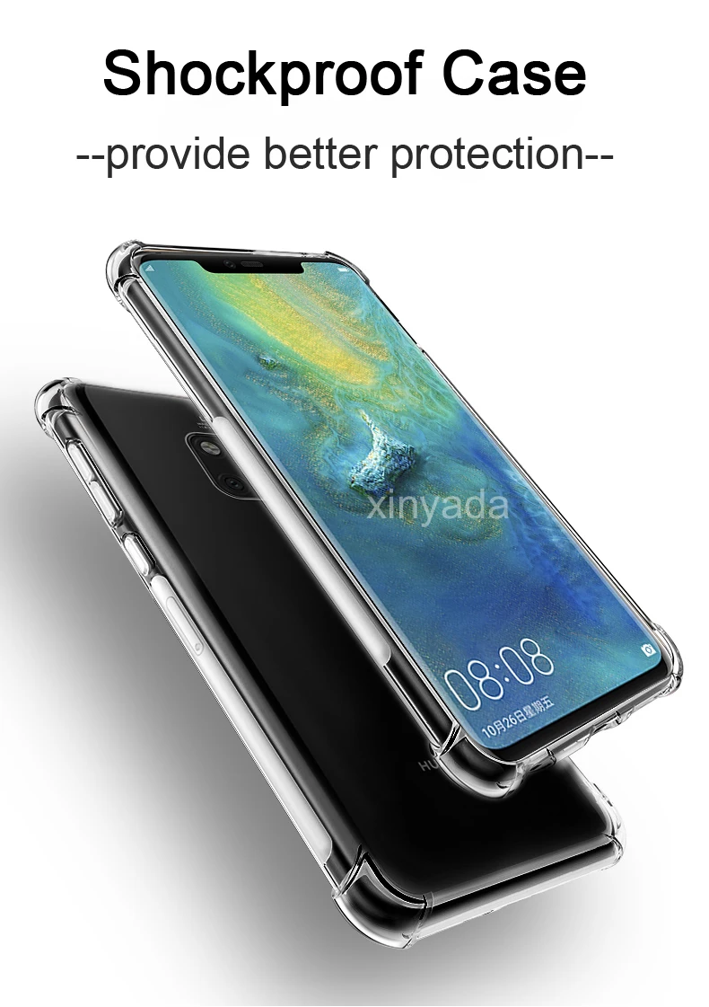 Clear Soft Bumper Shockproof Cover Case For Huawei P30 Mate 20 Pro Lite 10 P20 Shell Air Cushion Silicone TPU armor coque |