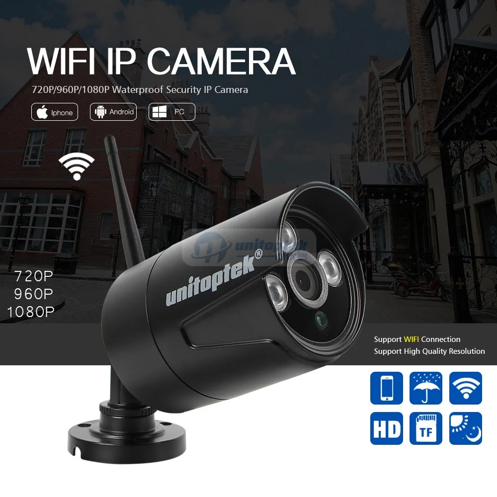 Wifi ip камера наружная HD 720P 1080P CCTV Cam IR ночного видения беспроводная Wi Fi TF карта слот