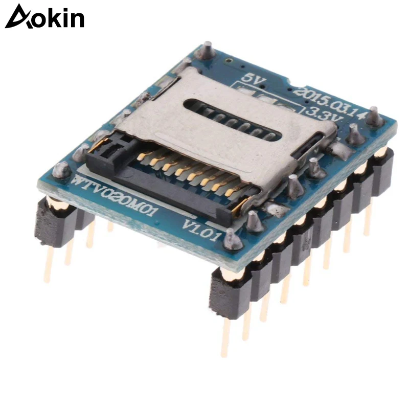 Mp3 плеер WTV020 SD WTV020SD 20SS Mini Card MP3 Sound Module для Arduino PIC MP3.|ЦАП| |