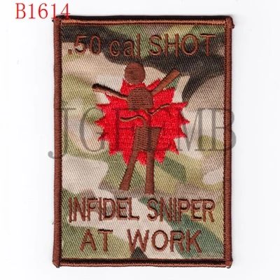 50 cal shot infidel Снайпер на работе Боевая тактика Военная Вышивка патч