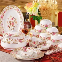 guci jingdezhen ceramic tableware porcelain 56 bone china set gifts porcelain marriage jantar coreano pratos de jantar de l