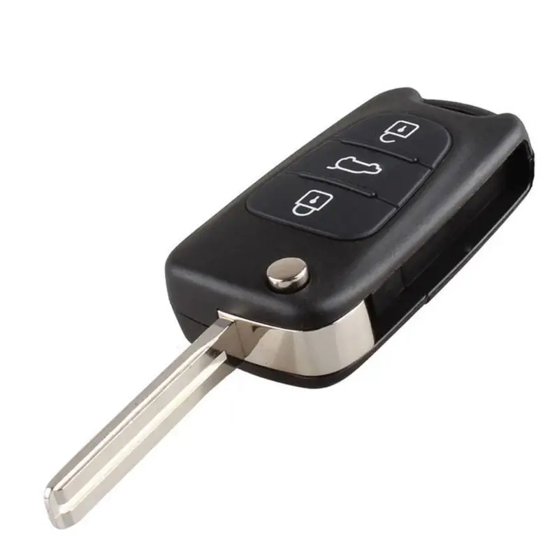 

Uncut Blade Car Key Case 3 Buttons Flip Folding Car Remote Control Key Case Shell Blank Cover for Kia K2 K5 Auto Accessories