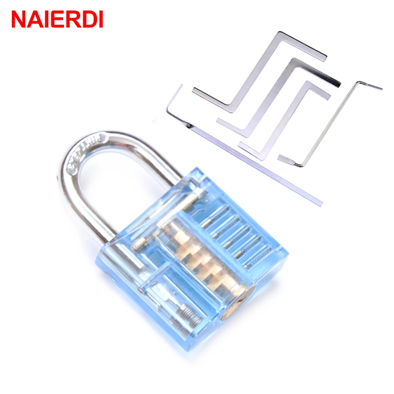 NAIERDI мини прозрачный видимый выбор кутавей практика замок с сломанным ключом