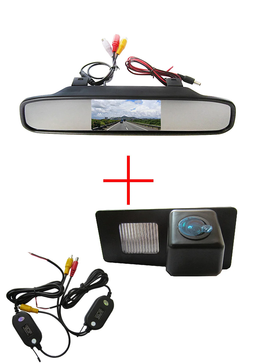 

Wireless Color Car Rear View Camera for Ssangyong Rexton Ssang yong Kyron,with 4.3 Inch Rear view Mirror Monitor