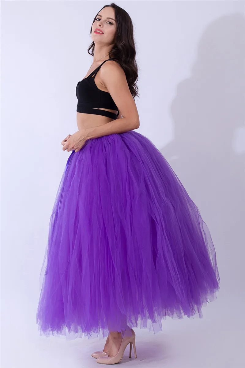 

2019 Women Puffy Tutu Skirts 100cm Long Tulle Skirts With Satin Sashes Bridesmaid Overskirt Lolita Christmas gift forgirl