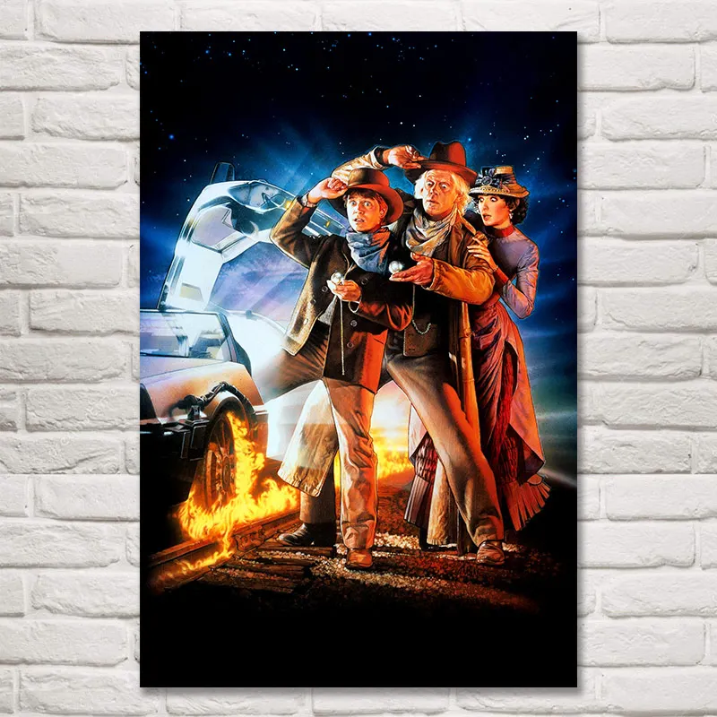 

FOOCAME Back To The Future Vintage Movie Posters and Prints Art Silk Painting Bedroom Home Decoration Wall Pictures Living Room