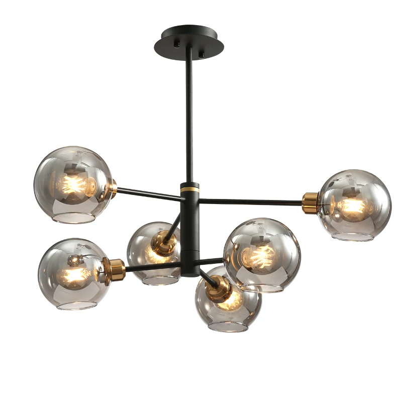 Современные Люстры в скандинавском стиле со стеклянными шариками креативная