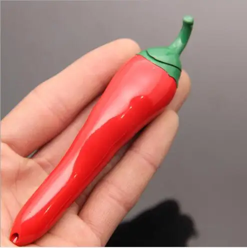 Новая креативная зажигалка с пламенем газовая надувная металлическая перцовая