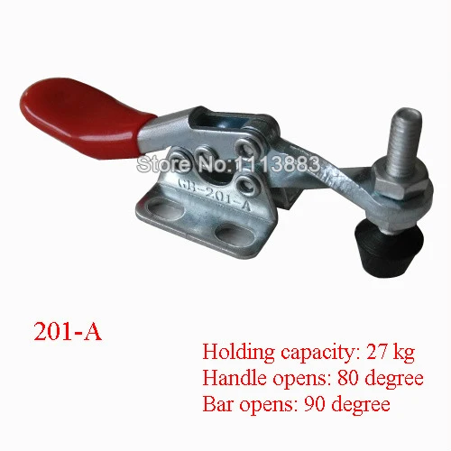 5PCS Solid Bar Flanged Base Horizontal Toggle Clamp 201A Holding Capacity 27KG 60LBS | Обустройство дома