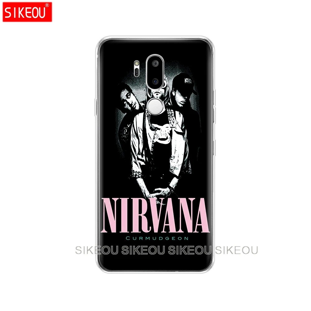 Силиконовый чехол для телефона LG G7 Q8 Q6 G6 MINI G5 V30 V7 V9 k10 k8 X POWER 2 nirvana с изображением