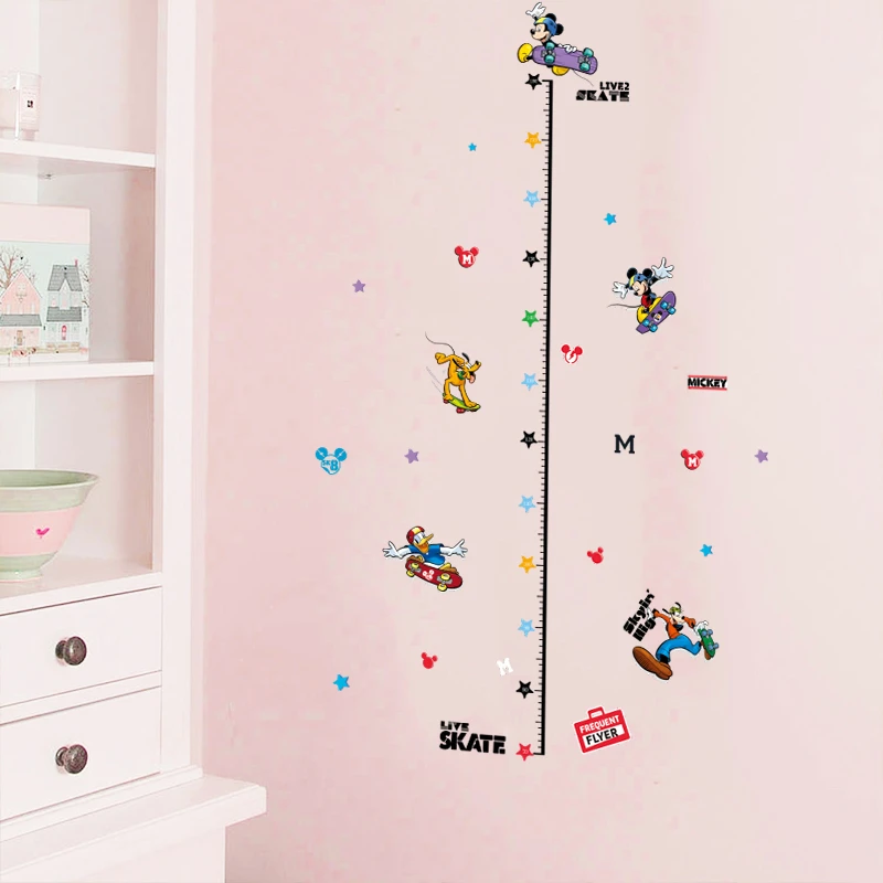 Стикер для измерения высоты Микки Мауса Дональда Дака наклейки на стену детей