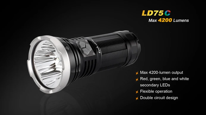 Fenix LD75C фонарик Cree XM L2 U2 светодиодный s и L цветной 4200 люмен перезаряжаемый фонарь с