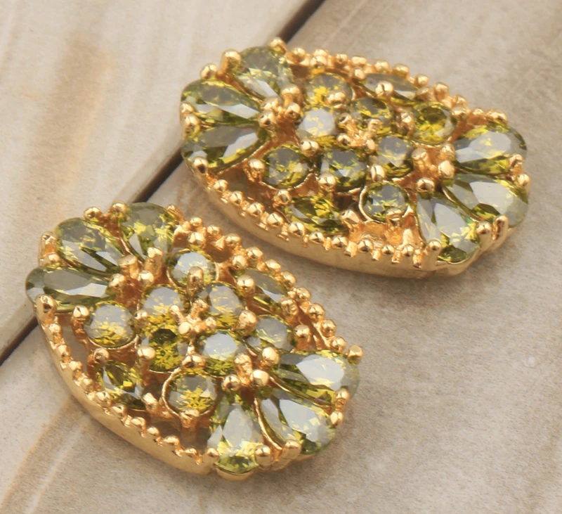 Женские серьги гвоздики в форме зеленой оливы|colorful stud earings|stud earringsstud earrings for women |