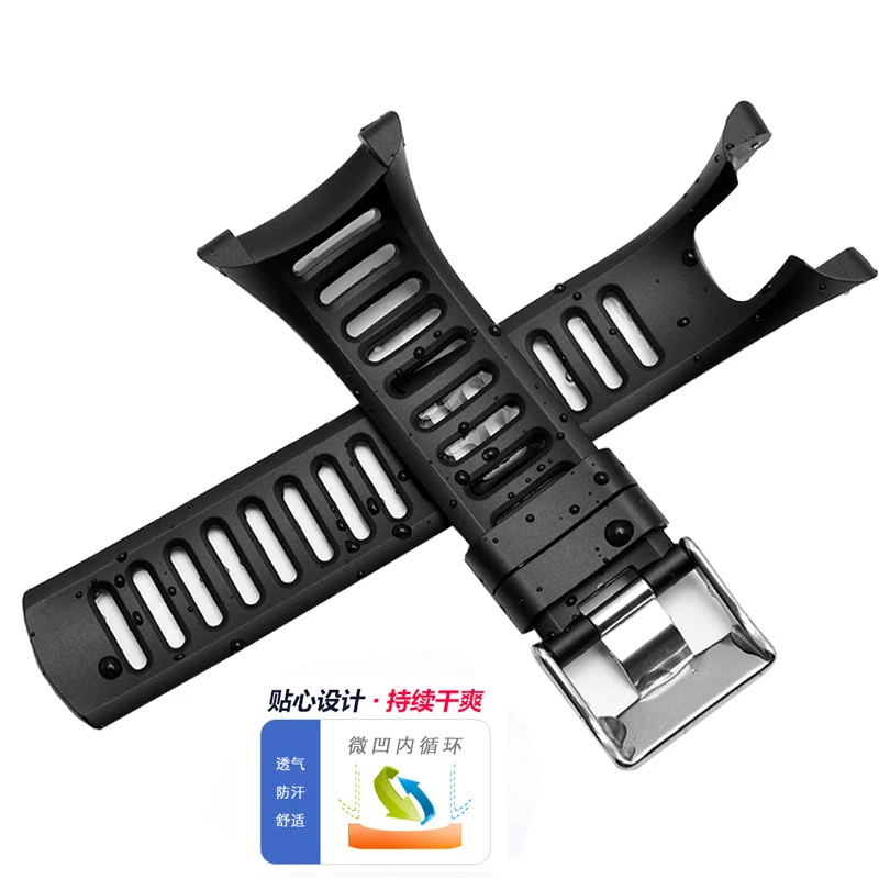 Rubber Watch band For Suunto watch strap Ambit 1/2/2S/2R/3 Sport/3 Run/3 PEAK Watches Replacement Wrist Bands Flexible wristband