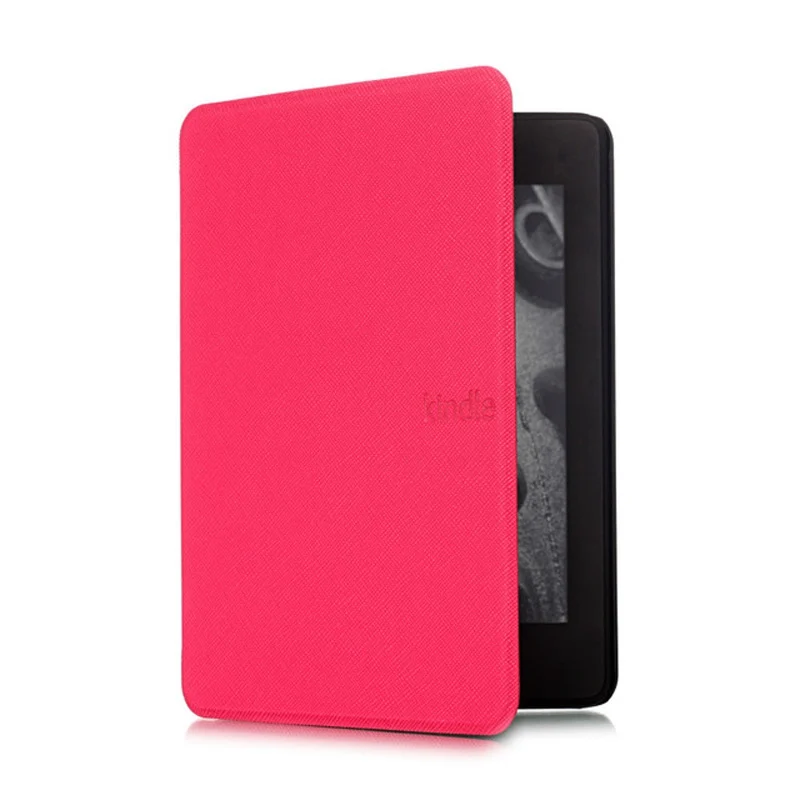 rose Тонкий чехол для нового Amazon kindle paper white 4 Магнитный чехол умный защитный чехол-книжка для kindle paperwhite 4+ пленка - Цвет: rose