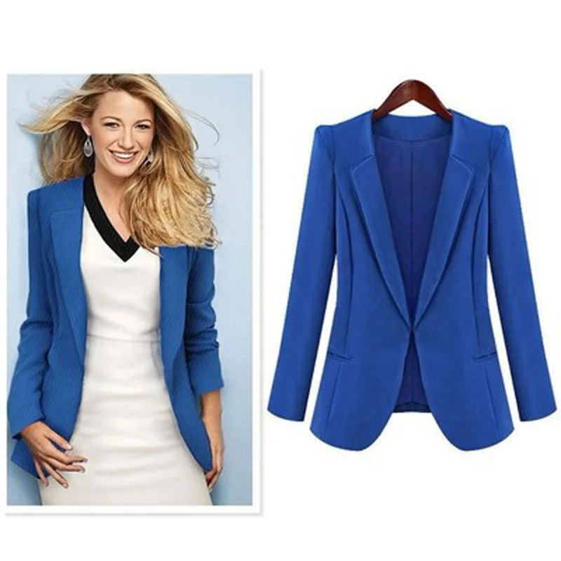 2018 новый плюс Размеры Для женщин S Бизнес Костюмы Демисезонный сплошной цвет