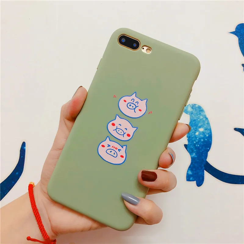 Мягкий силиконовый чехол для телефона iPhone 6 6s 7 8 Plus X XR XS Max милый мультяшный