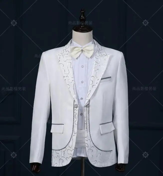 Пайетка сценическая одежда для мужчин костюм с брюками 2020 мужские свадебные