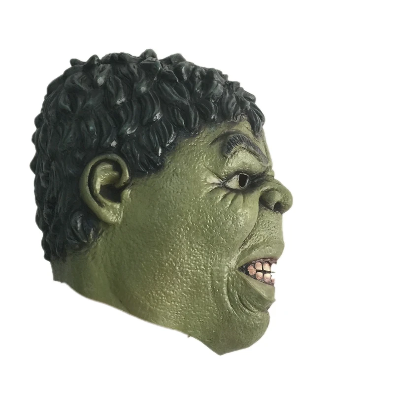 Гигантский Зеленый Хэллоуин маска из латекса резиновый Халк маскарадные