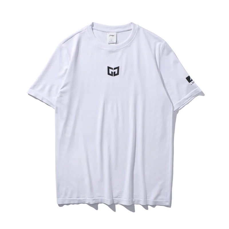 Мужская баскетбольная футболка Li-Ning Спортивная облегающая с коротким рукавом и