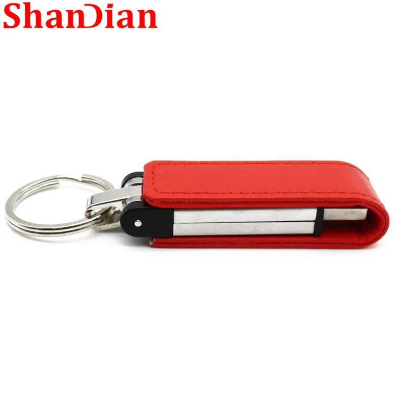 Флэш карта памяти SHANDIAN рекламная leather флэш usb 32 ГБ 16 8 4 Гб креативный модный