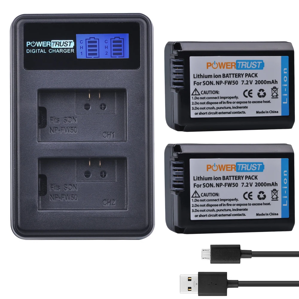 2 шт. двойное зарядное устройство USB для Sony Alpha a6500 a6300 a7 7R a7R II a7II|np fw50|npfw50 battery2pcs np-fw50 |