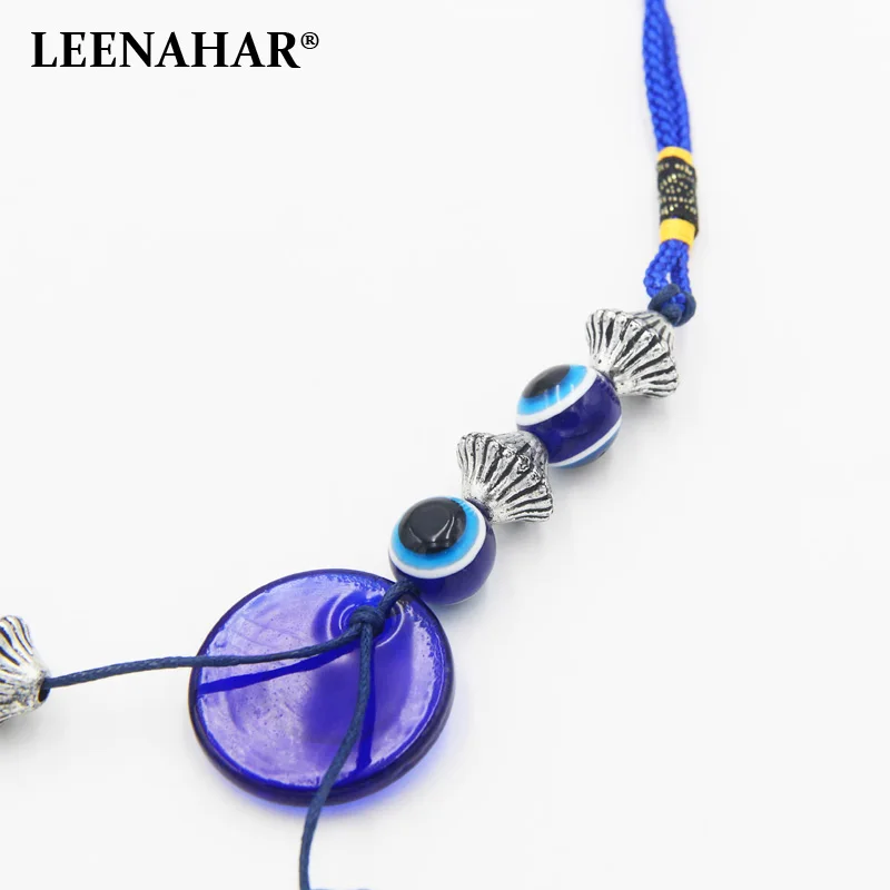 LEENAHR 1PC голубой брелок на цепочке Lucky String стеклянный Турецкий Дурной глаз подвеска