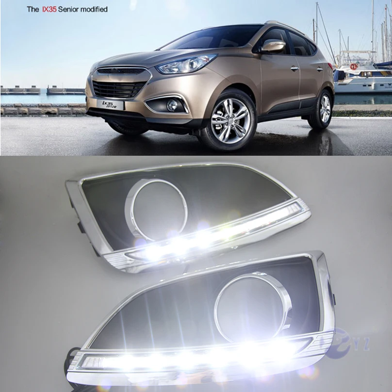 Автомобильная проблесковая 1 комплект DRL для Hyundai IX35 2010 2011 2012 2013 светодиодный