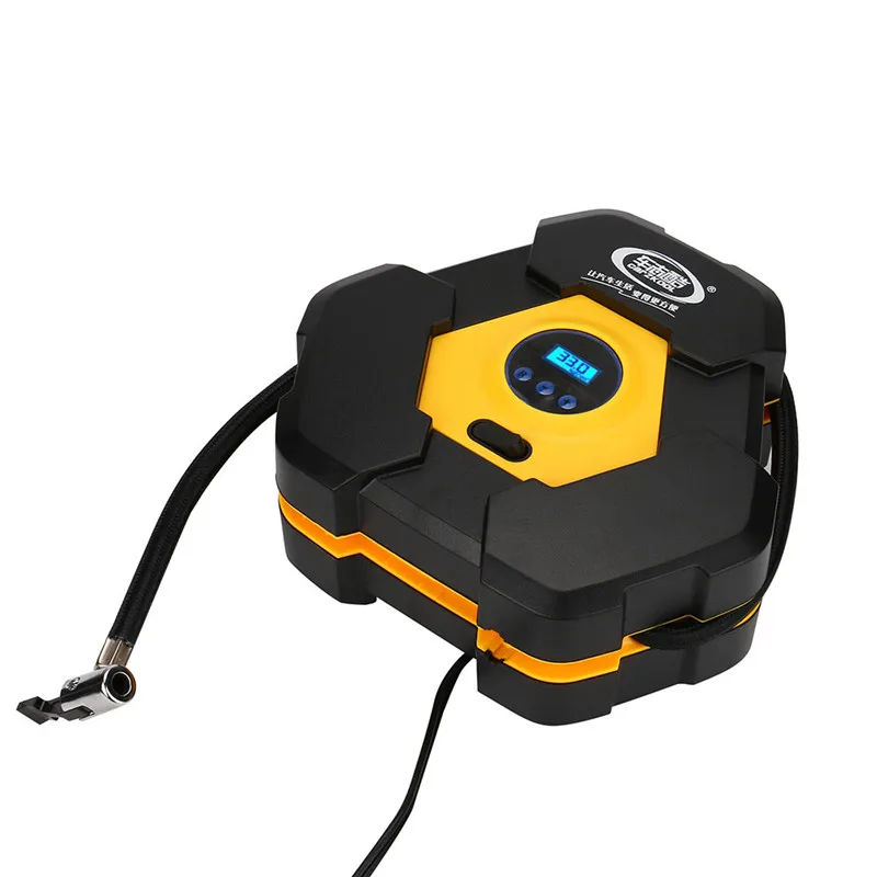 Yellow Пневматический насос 12 В надувной автомобиль на 150PSI компрессор Портативный Portable с цифровым манометром 120 Вт dyproship 19M7 - Название цвета: Yellow
