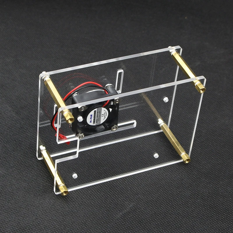 Для Raspberry Pi 4 акриловый корпус Прозрачная коробка с охлаждающим вентилятором