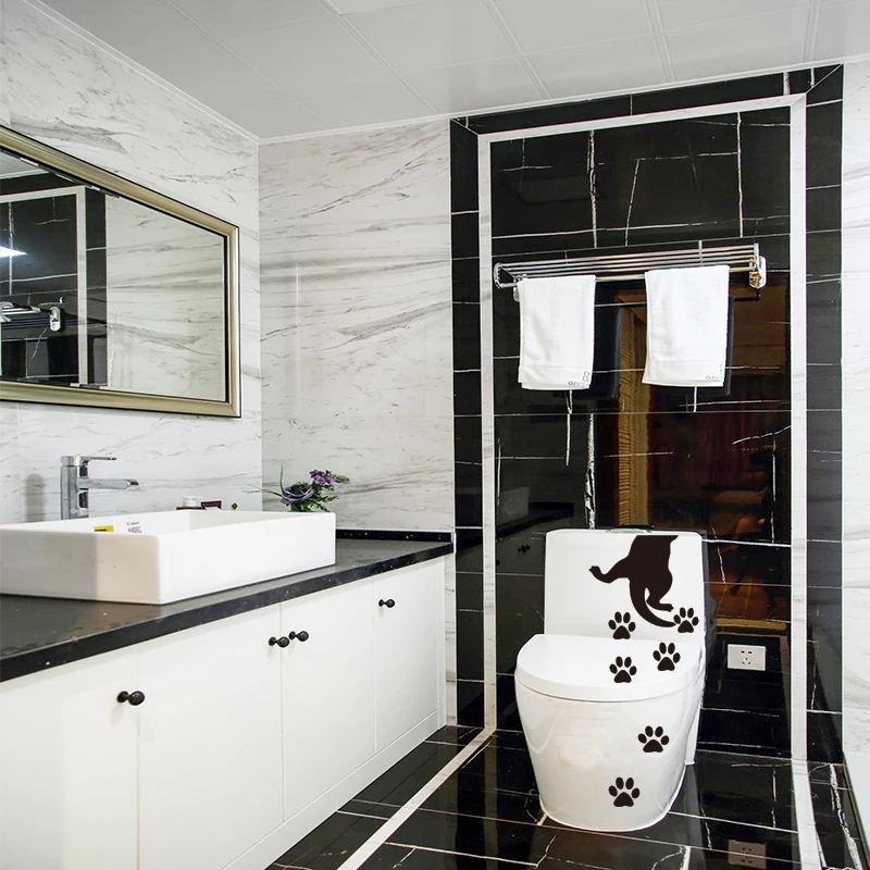 Творческая и интересная лапа котенка виниловая вырезка Съемная Наклейка на