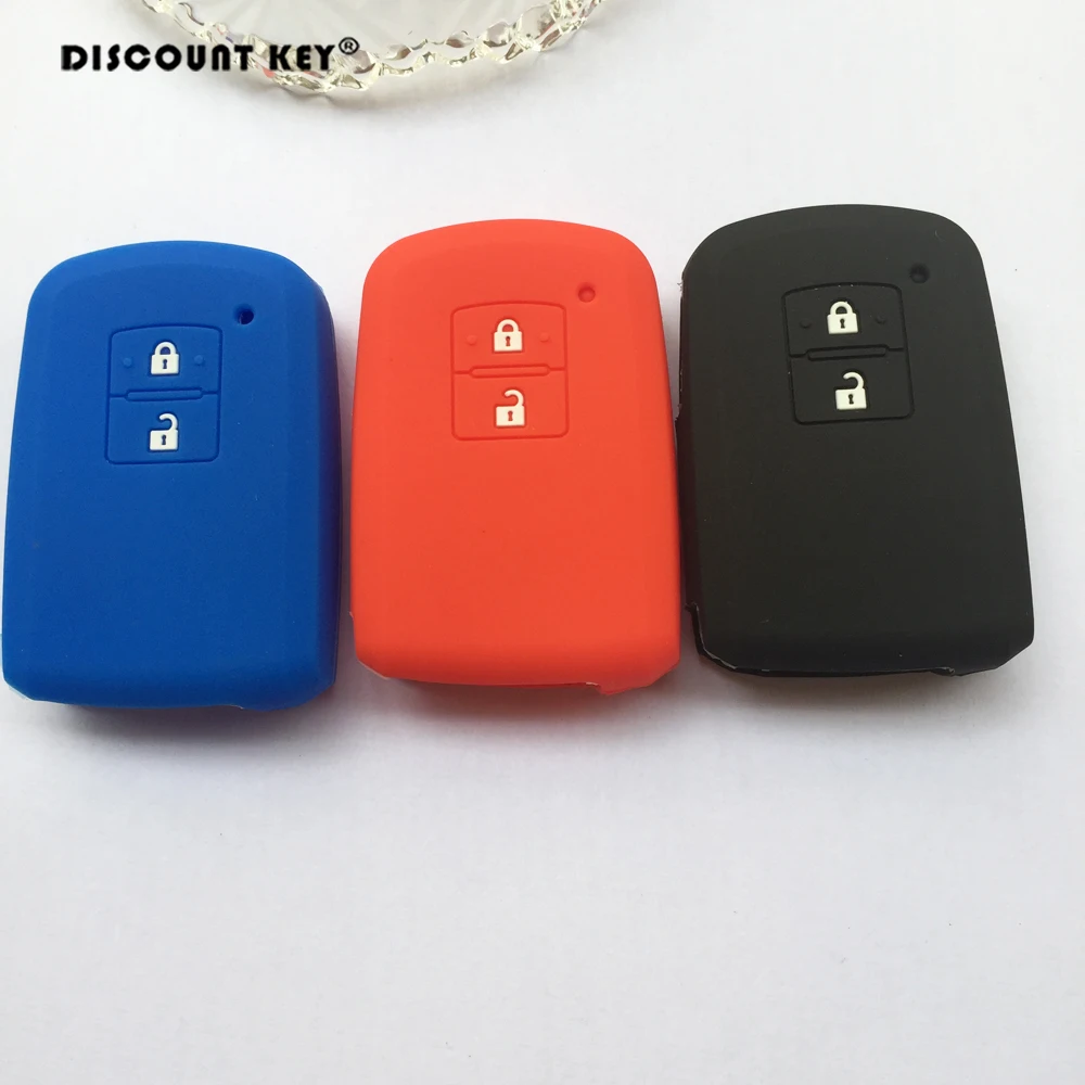 2 кнопки силиконовый резиновый чехол для ключа автомобиля Toyota Auris RAV4 Camry Avalon ключ