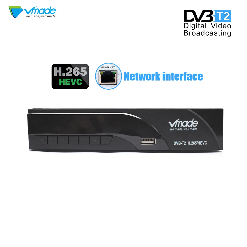 Vmade новые DVB T2 цифровой декодер каналов кабельного телевидения коробки приемник