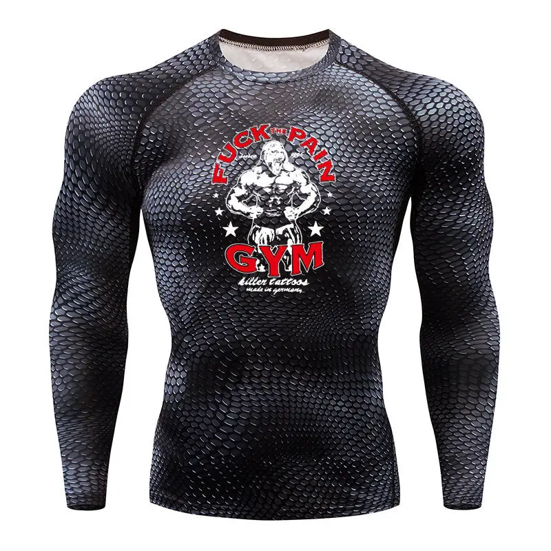 23 Мужская футболка для бега Gorilla Snake gym одежда для фитнеса Топ Рашгард одежда для футбола быстросохнущая спортивная мужская рубашка - Цвет: 23