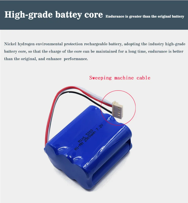 7,2 V 2500mAh NiMH Сменный аккумулятор для iRobot Roomba Mint 5200 5200C Braava 380 380t 380j пылесос для пола/моющий робот