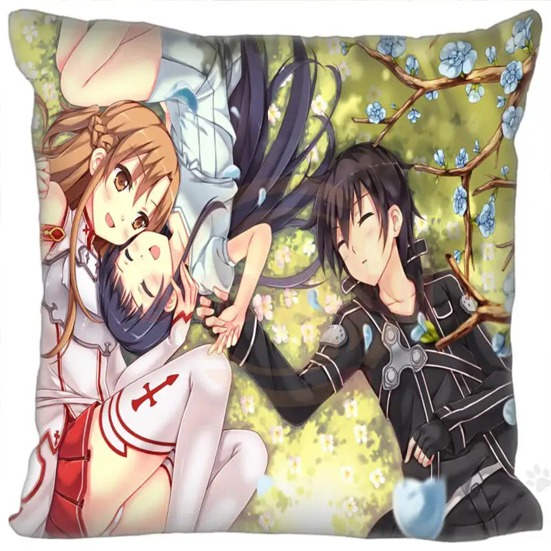 Заказная Горячая Распродажа чехол для подушки Sword Art Online quare на молнии 20x20 см 35x35 40x40