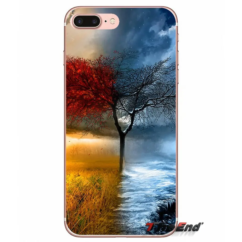 Чехол для Huawei G7 G8 Ascend P7 P8 P9 Lite Honor 4C 5X 5C 6X Mate 7 8 9 Y3 Y5 Y6 II Pro Four Seasons Tree inventive painting |