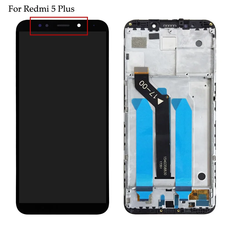 ЖК дисплей и сенсорный экран в сборе с рамкой для Xiaomi Redmi 5 Plus Note Pro 5|Экраны
