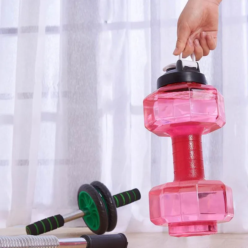 2.5L гантели в форме пластиковых большой емкости для тренажерного зала, спорта, воды на открытом воздухе, фитнеса, велосипеда, кемпинга, велоспорта, чайник, Новинка
