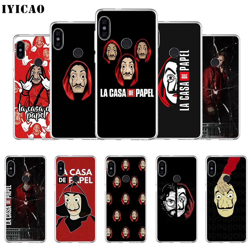IYICAO La Casa De Papel Мягкий силиконовый чехол для телефона Xiaomi Redmi 4A 5A 6A Note 7 6 5 Pro Plus 4X Prime