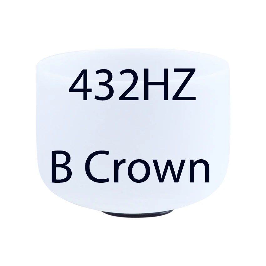 432hz B Crown 432 Гц 12 дюймов медитационный лечебный чакра камень Матовый Кварцевый Поющая чаша C D E F G A B" - Цвет: 432hz B Crown