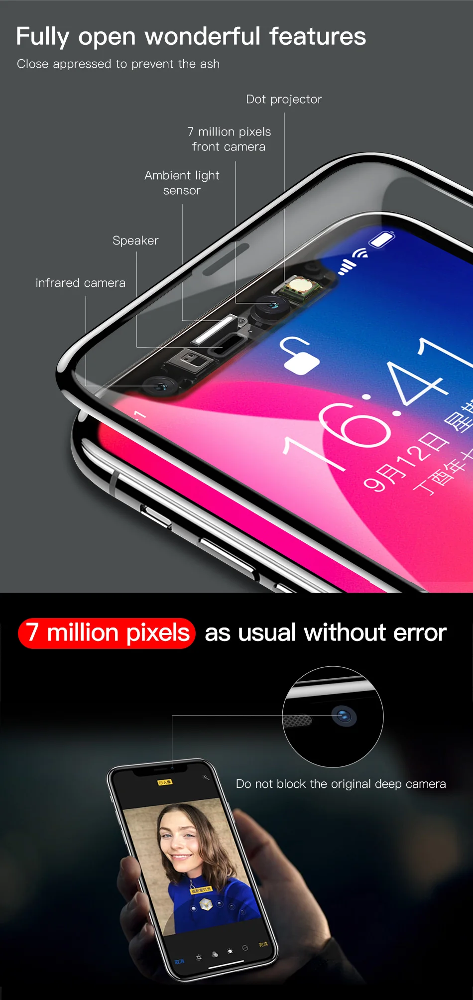 Baseus 3D полноэкранная защита для iPhone X, ультратонкое закаленное стекло с полным покрытием, Защитное стекло для iPhone X, стеклянная пленка