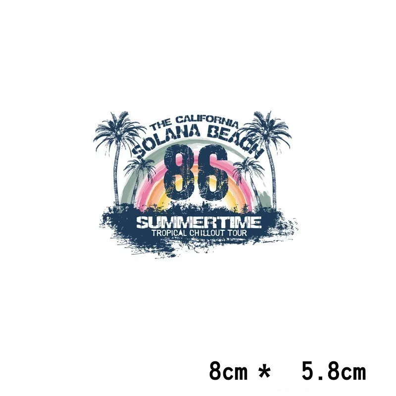 Прекрасная женская одежда пляжные кокосовое дерево термоклейкие нашивки с