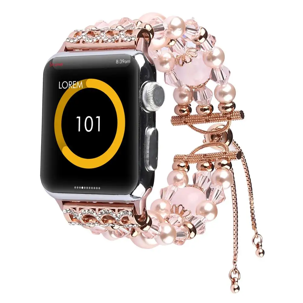 Ремешок для часов Apple watch 38 мм 42 40 44 регулируемый ремешок из агата iWatch band Sport series 4 3 2