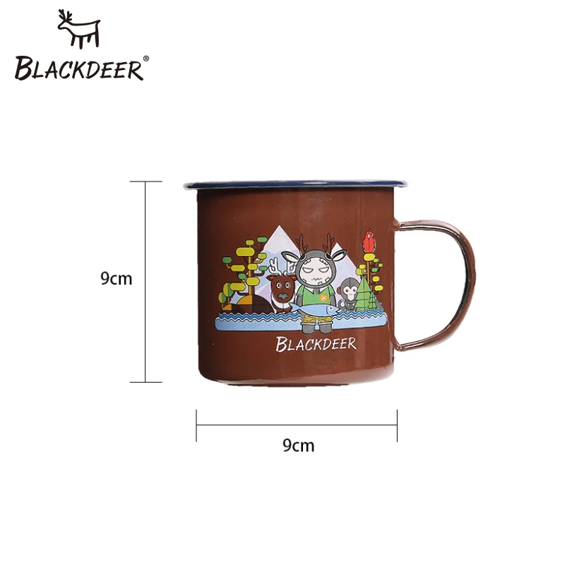BLACKDEER для отдыха на природе 500 мл эмалированная чашка для напитков, воды, колы, пивная кружка, Свернутый Край, для путешествий, Спортивная посуда, китайская, мультяшная, уникальная