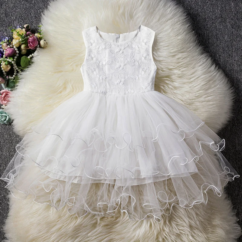 BOTEZAI summer new baby kid girl embroidered lace tutu dress little princess flower wedding party | Детская одежда и обувь